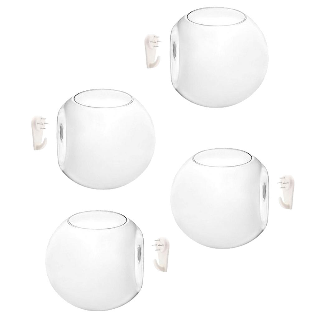 4X Tường Treo Dụng Cụ Bào Kính Thủy Canh Bình Vật Có Nồi Terrarium Bóng 10 Cm