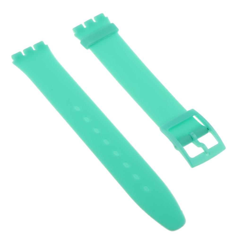 16mm Replacement Soft Silicone Rubber Sports Watch Band Bracelet for Smart Watch