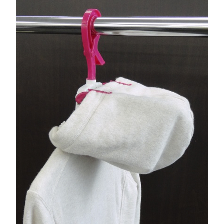 Móc treo áo hoodies xếp gọn Kokubo Brilliant KL-063 màu hồng