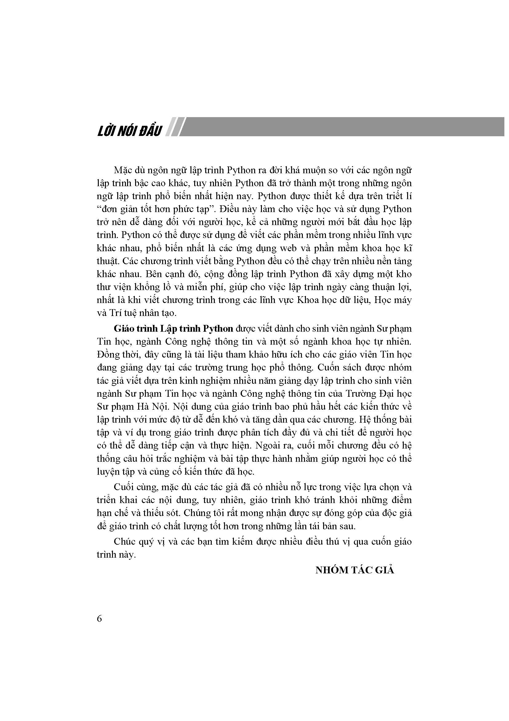 Giáo Trình Lập Trình Python (ĐHSP)