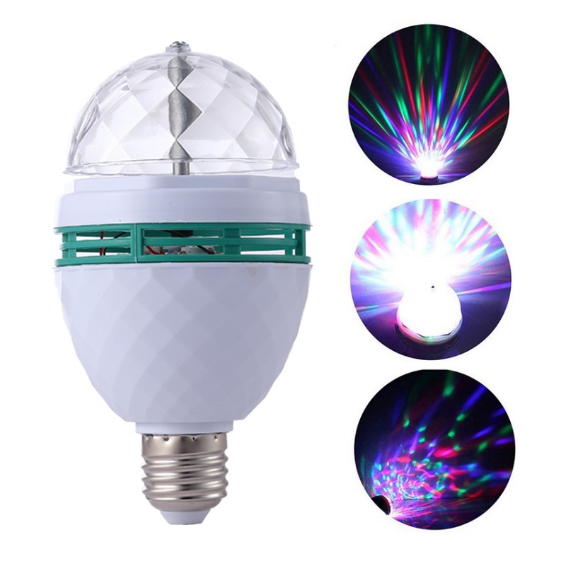 Đèn Led Xoay 7 màu tự động