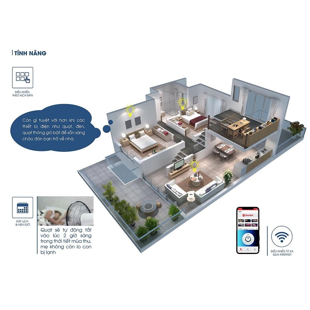 Ổ cắm wifi đơn Rạng Đông Model: OC.01.WF 16A