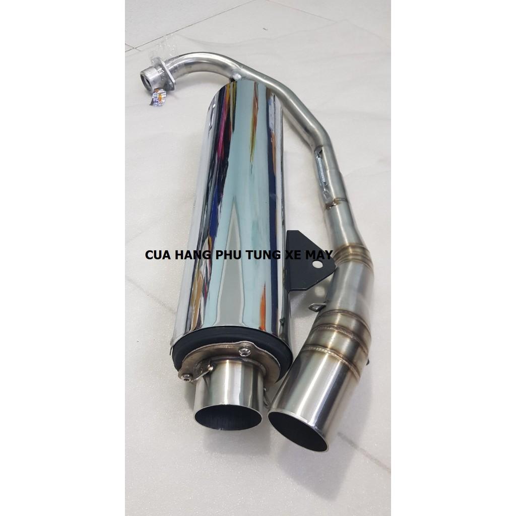 Pô NHẬP kèm cô 2 khúc inox 304 dành cho xe EX 135 - EX 150 - WINNER - SONIC - RAIDER FI - SATRIA