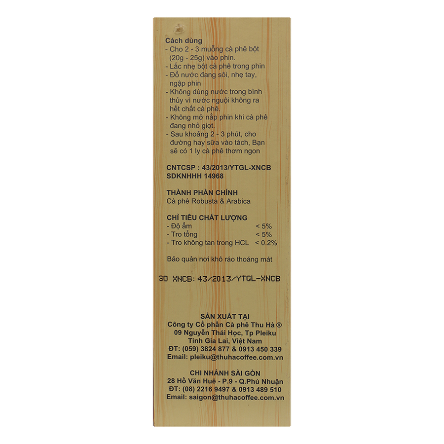 Cà Phê Bột Hương Chồn Thu Hà
