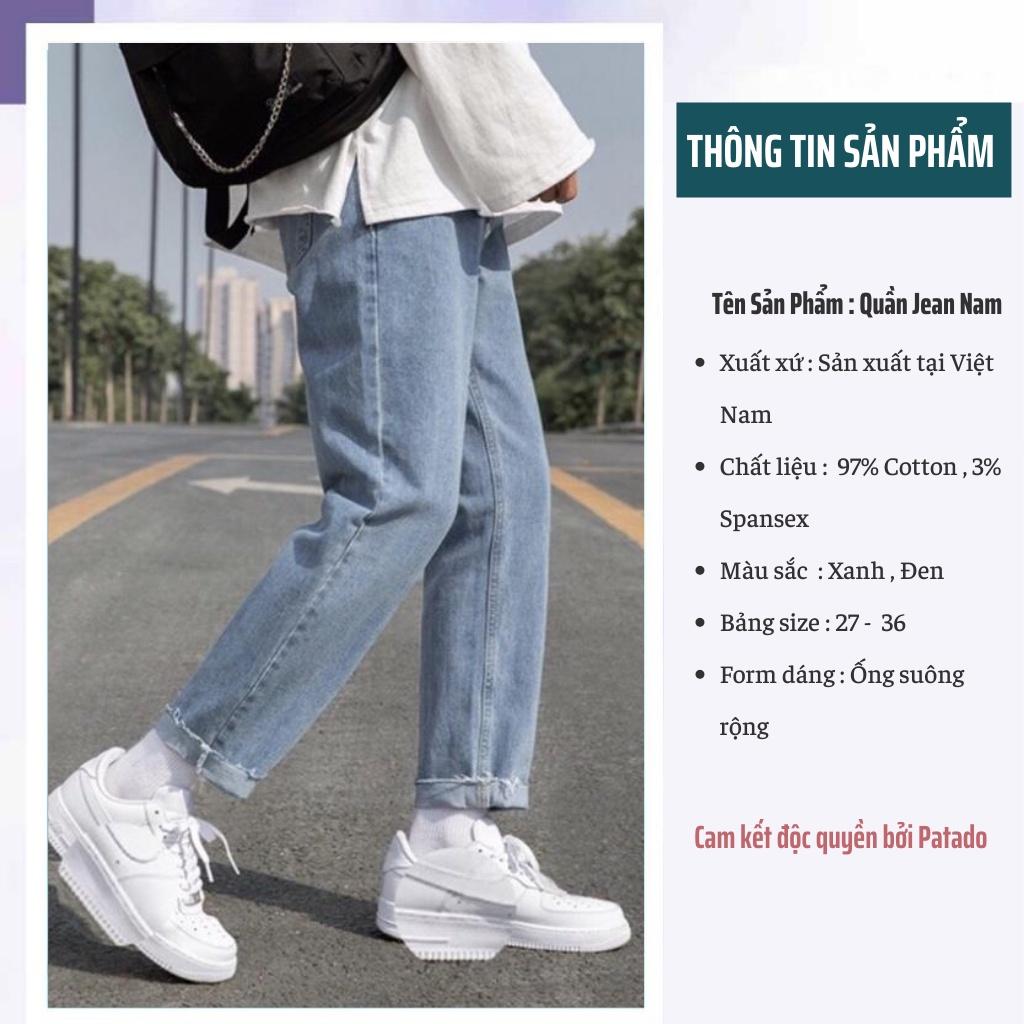 Quần jean nam baggy rách gấu RG-01 Style hàn quốc 2022 - phong cách bụi phố