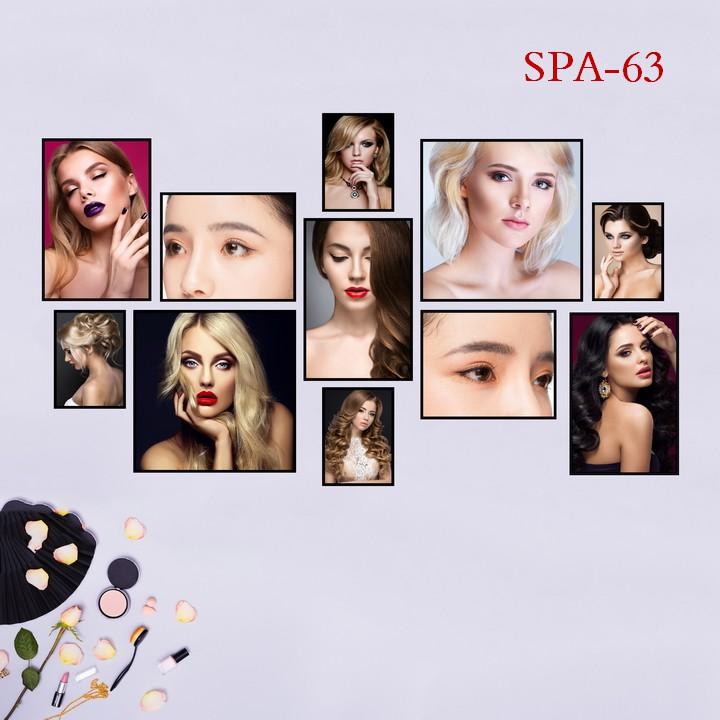 Tranh Spa trang trí, tranh spa treo tường, tranh tóc, môi, phun xăm, nail, móng, tóc, làm đẹp, massage