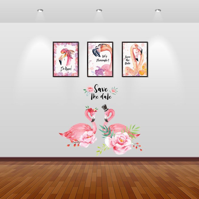 Decal dán tường Combo Save the date AmyShop ( 150 x 150 cm )