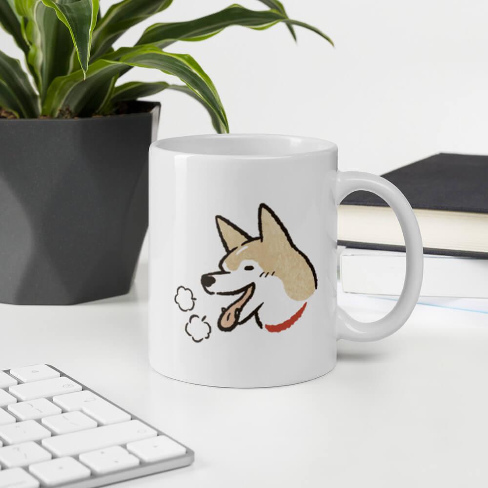 Cốc sứ hình vẽ chó Shiba Inu dễ thương 2