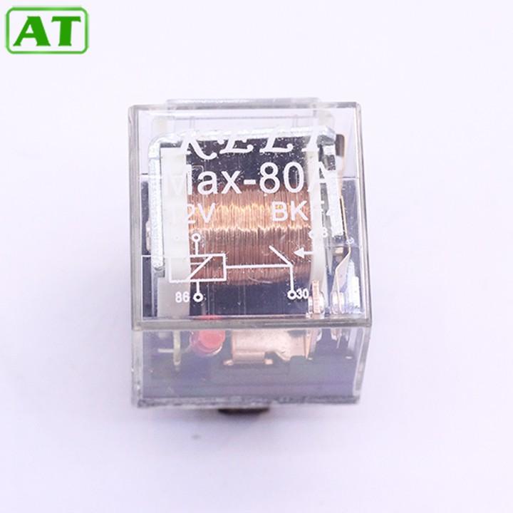 Hộp 10 Rơ Le 4 Chân 12V 80A