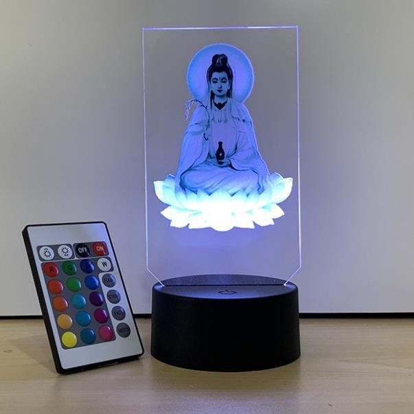 Đèn Led in UV hình Quan Âm Bồ Tát phòng thờ Led-10