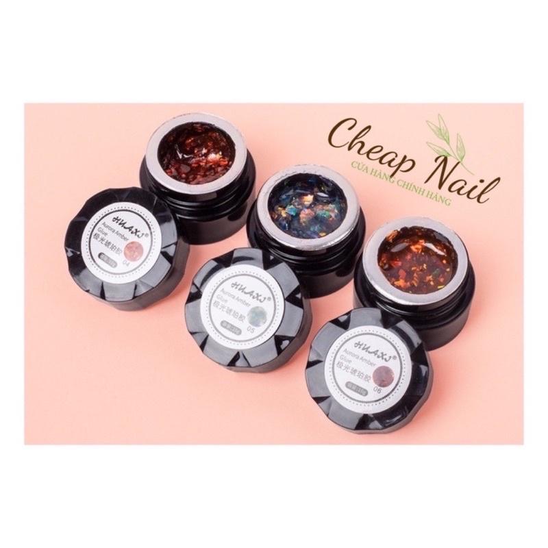 Gel hổ phách set 6 hũ tặng kèm bảng màu beeshi shop nail