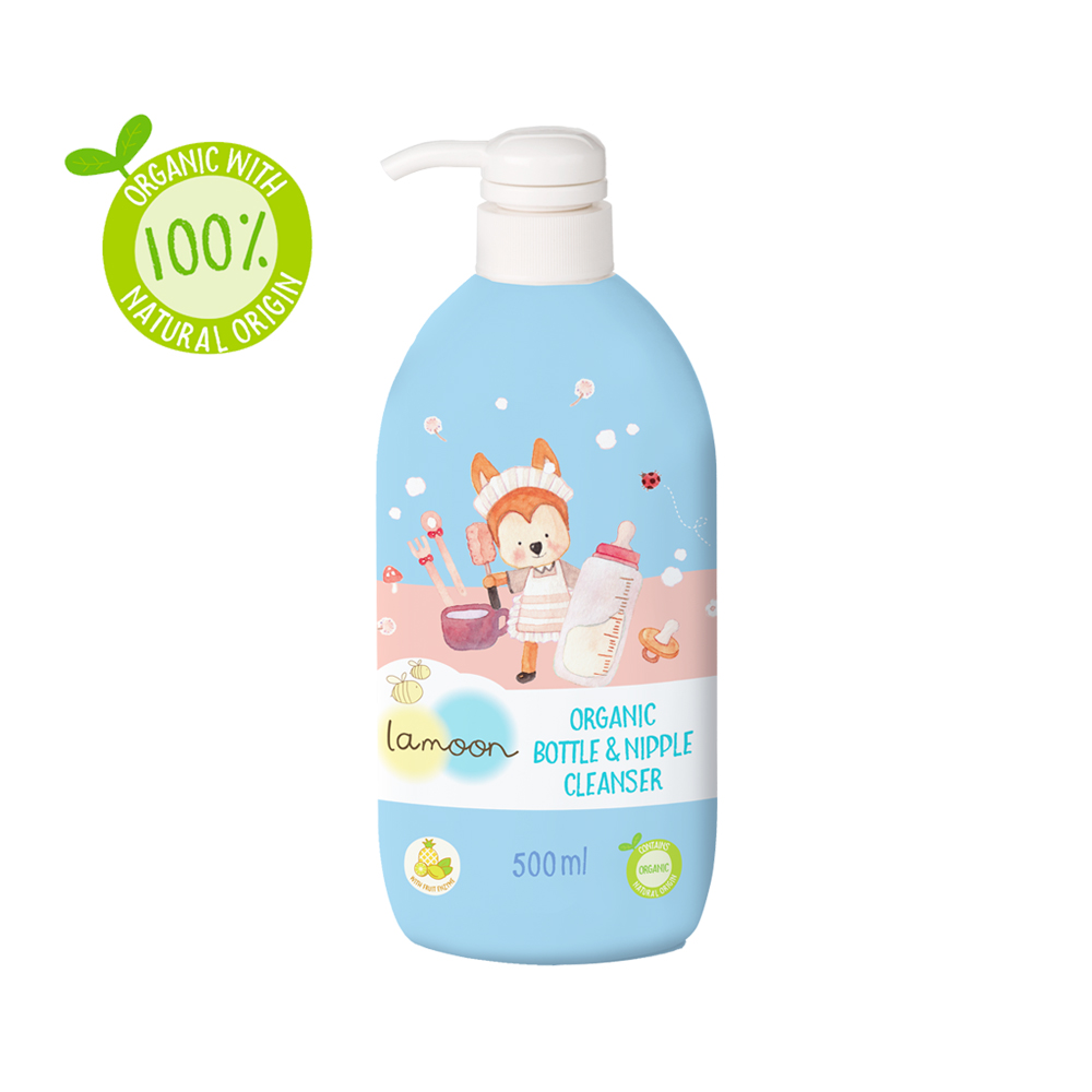 Nước Rửa Bình Sữa Organic An Toàn Cho Bé Lamoon - Bình 500ml