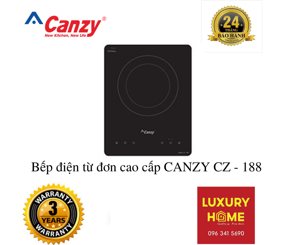 Bếp điện từ đơn cao cấp CANZY CZ - 188 - Hàng chính hãng