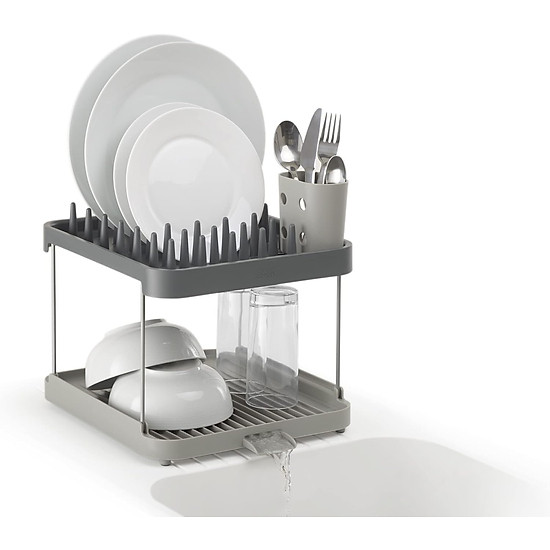 Giá úp bát đĩa 2 tầng Joseph Joseph 85150 Duo 2-Tier Dish Rack - Grey hàng chính hãng