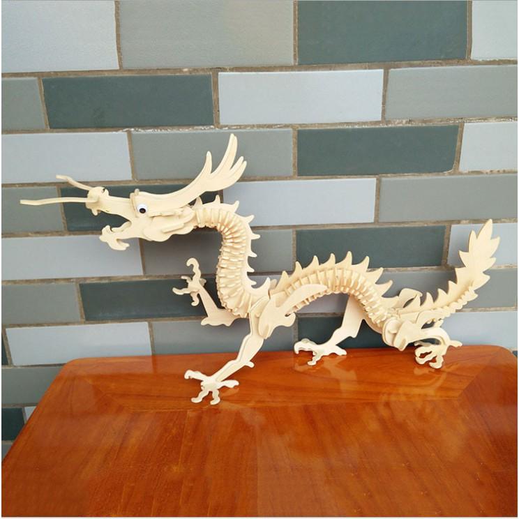 Đồ chơi lắp ráp gỗ 3D Mô hình Con Rồng Dragon