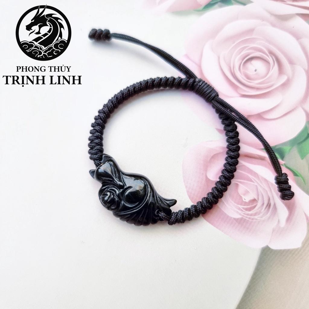 VÒNG TAY HỒ LY - TỲ HƯU MÀU ĐEN TẾT CHỈ