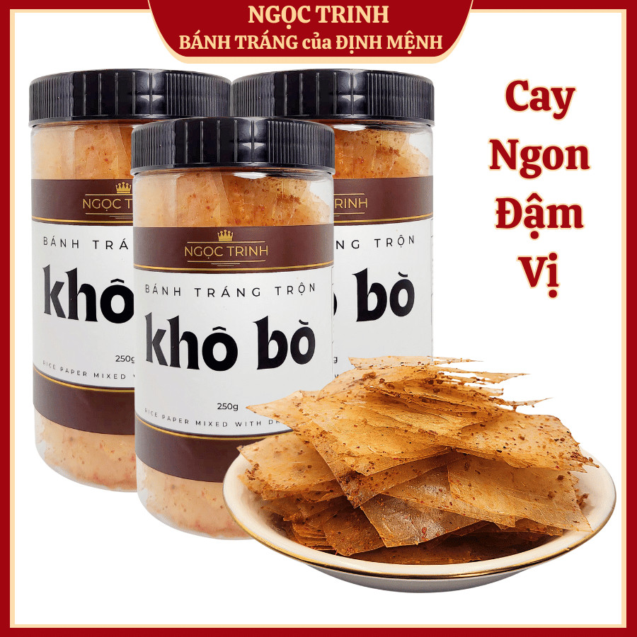 Bánh tráng trộn sa tế khô bò - Loại Cao Cấp Siêu Ngon Bánh Tráng Ngọc Trinh