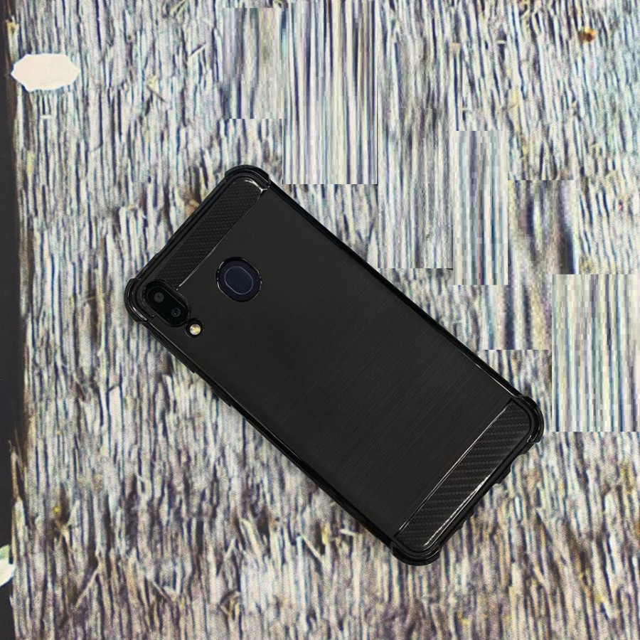 Ốp lưng chống sốc Samsung Galaxy M20 vân sợi carbon