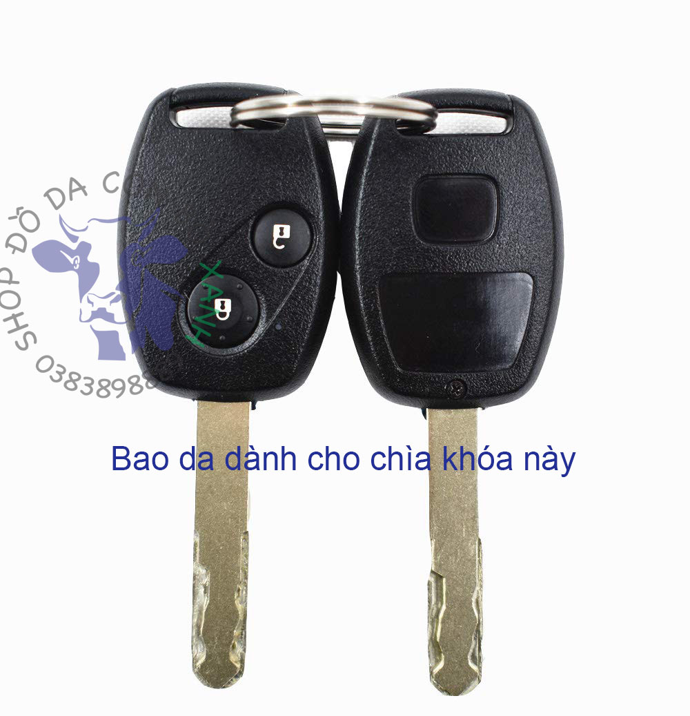 Bao da dành cho chìa khóa Honda civic, CRV, CR-V 2006 2012, city 2010 chìa cơ handmade da thật 001