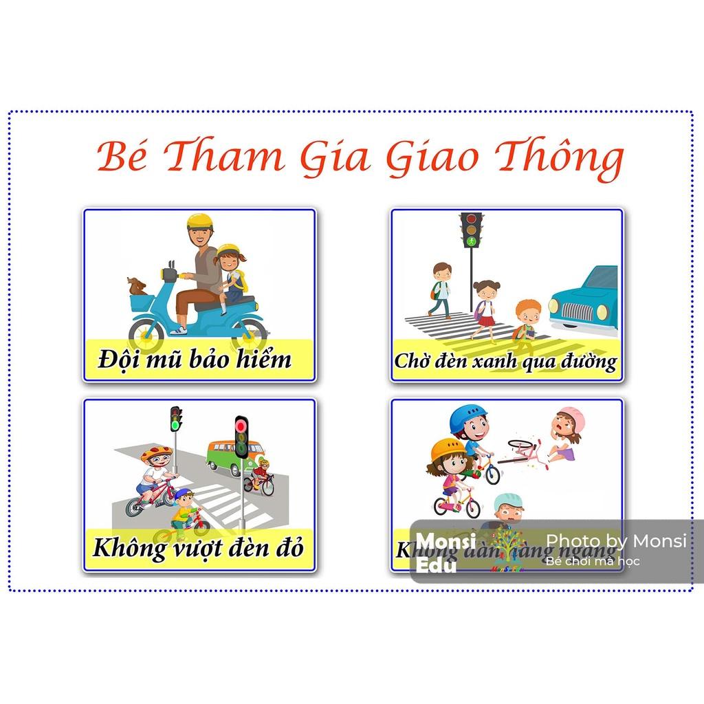 Monsi Edu Học Liệu Dính Dán Hành Vi &amp; Kỹ Năng Cho Bé Montessori F21M