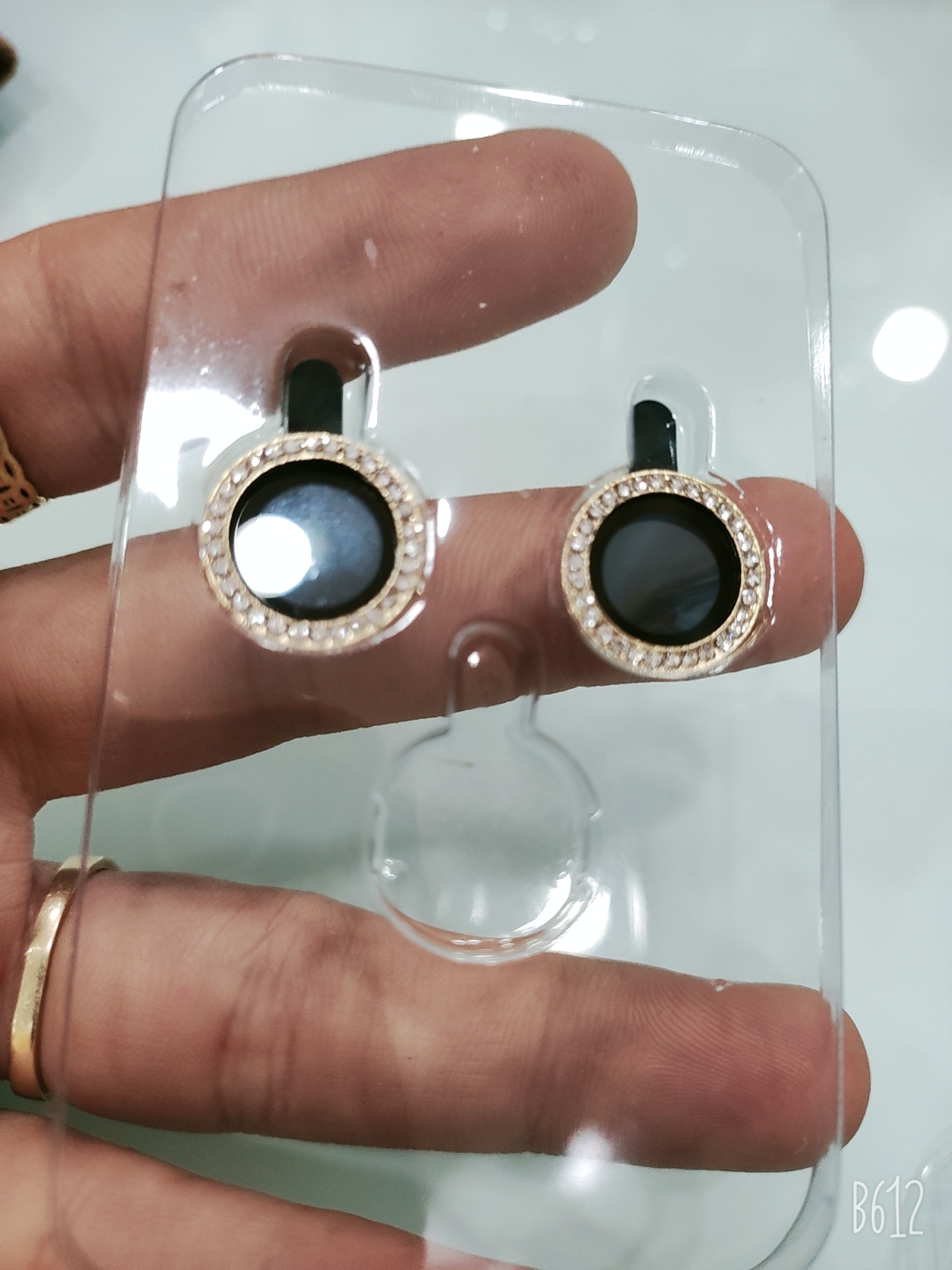 Bộ miếng dán kính cường lực Camera Diamond đính đá cho iphone 13/ 13mini - Hàng Nhập Khẩu
