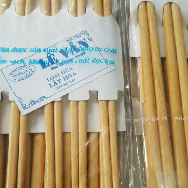 Đũa ăn cơm - Đũa gỗ Lê Vân cao cấp hàng Việt Nam chất lượng cao - 10 đôi đũa gỗ ăn cơm