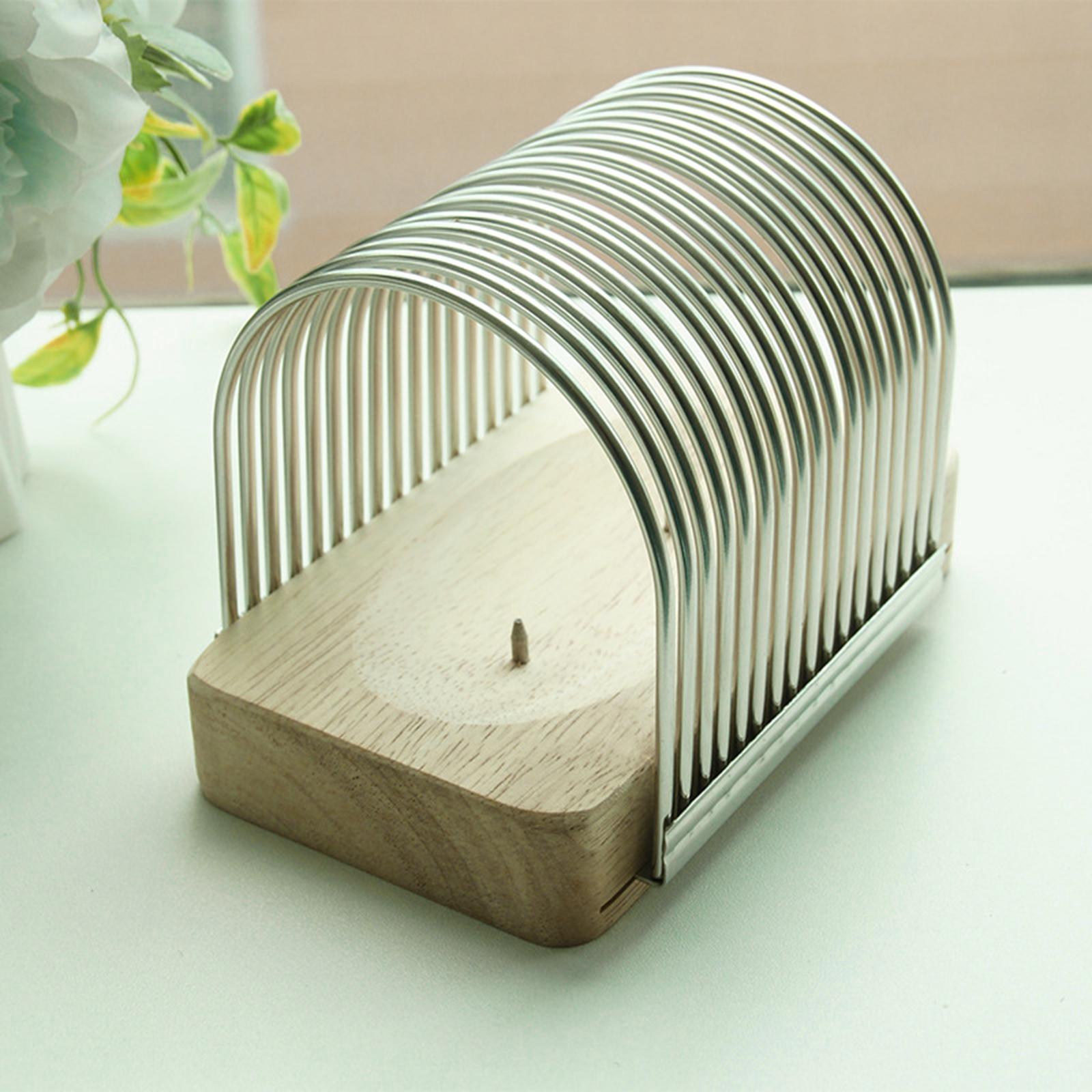 Stainless Steel Potato Slicing Rack Kitchen Tools with Wooden Rack