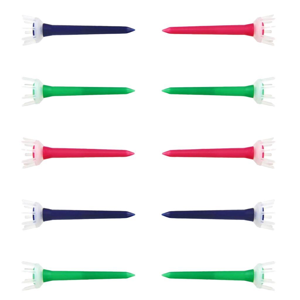 10pcs Golf Tee Crown Claw Tees 2 3/4'' Ball Holder Club Accessories 60mm