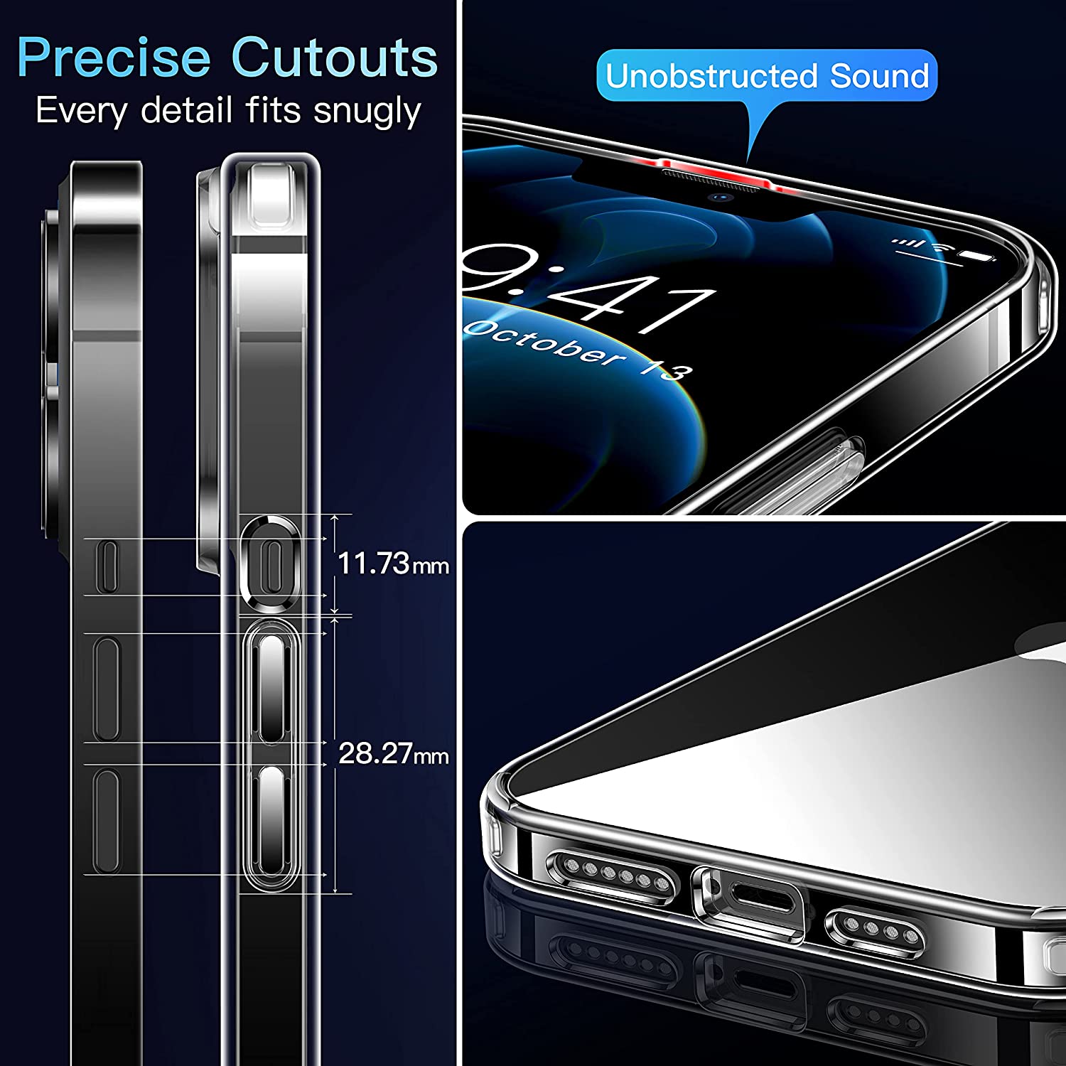 Ốp lưng chống sốc bảo vệ camera cho iPhone 13 / 13 Pro / 13 Pro Max hiệu Memumi Glitter siêu mỏng 1mm Độ trong tuyệt đối, chống trầy xước, chống ố vàng, tản nhiệt tốt - hàng nhập khẩu