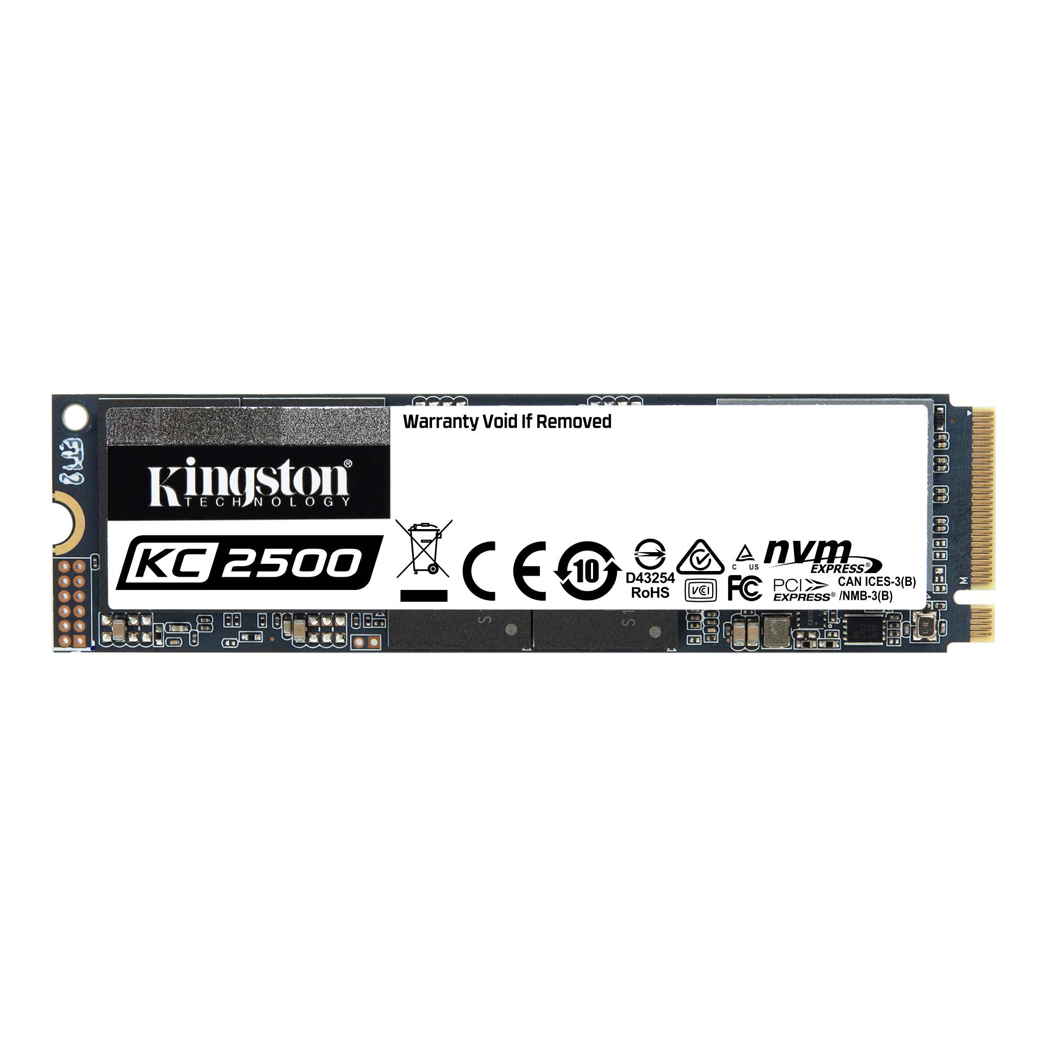 Ổ cứng SSD Kingston KC2500 M.2 PCIe Gen3 x4 NVMe 500GB SKC2500M8/500G - Hàng Chính Hãng