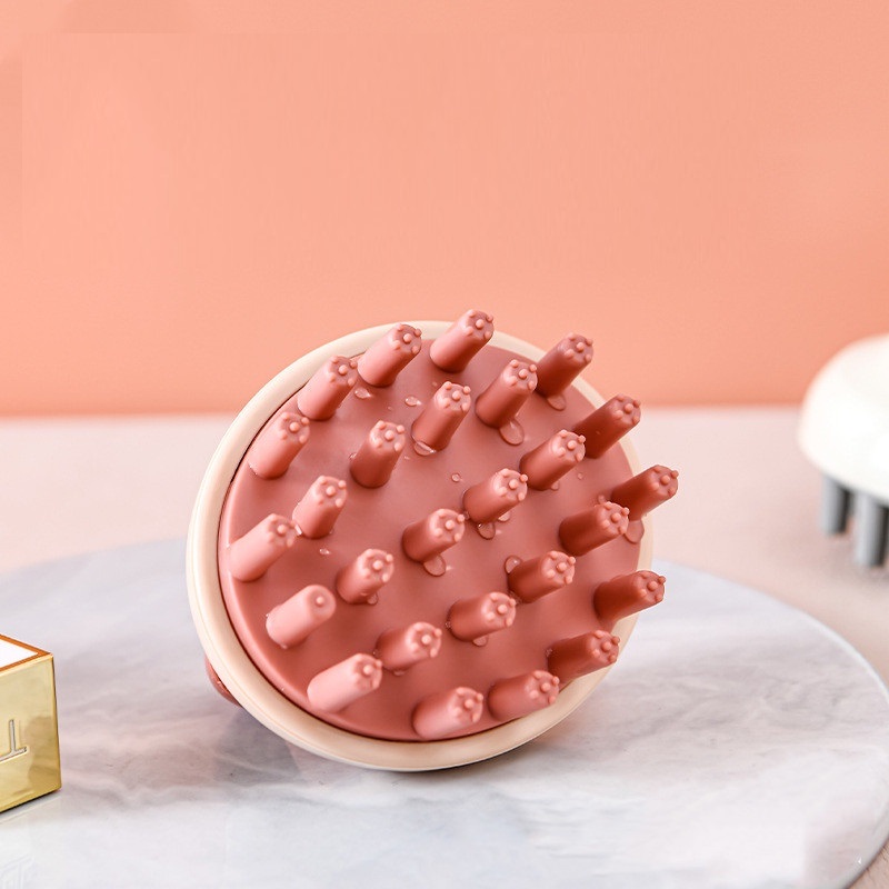 Lược gội massage da đầu bằng chất liệu silicon cao cấp giảm rụng kích thích mọc tóc tặng kèm móc khóa