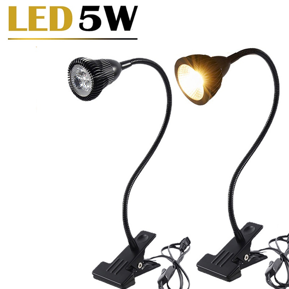 Đèn học và đọc sách Kẹp đầu giường BOFIT 5W-220V, Bóng Led COB ánh sáng chiếu rọi điểm