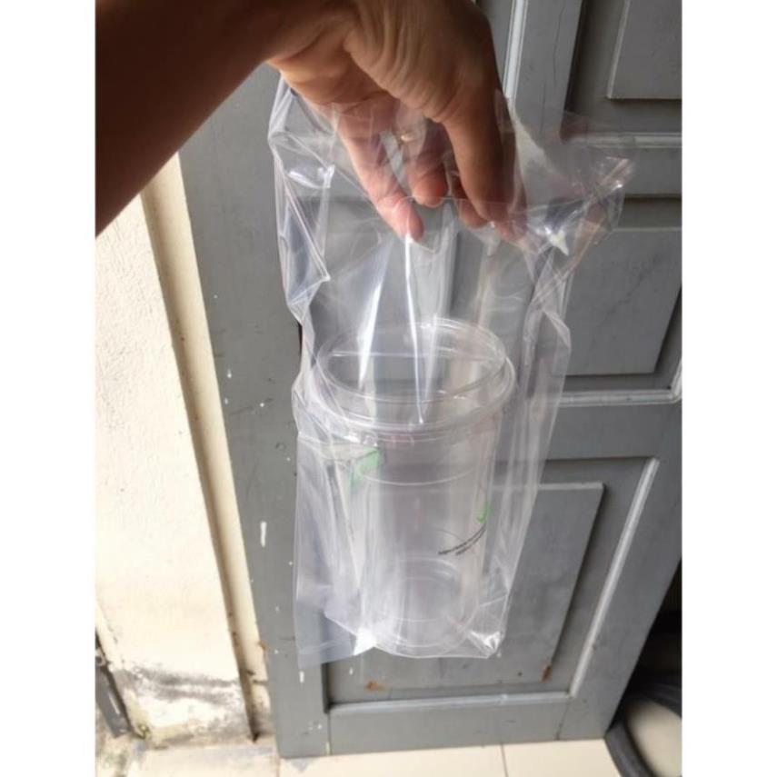 Túi nhựa trong suốt đựng ly trà sữa mang về / takeaway GDTH