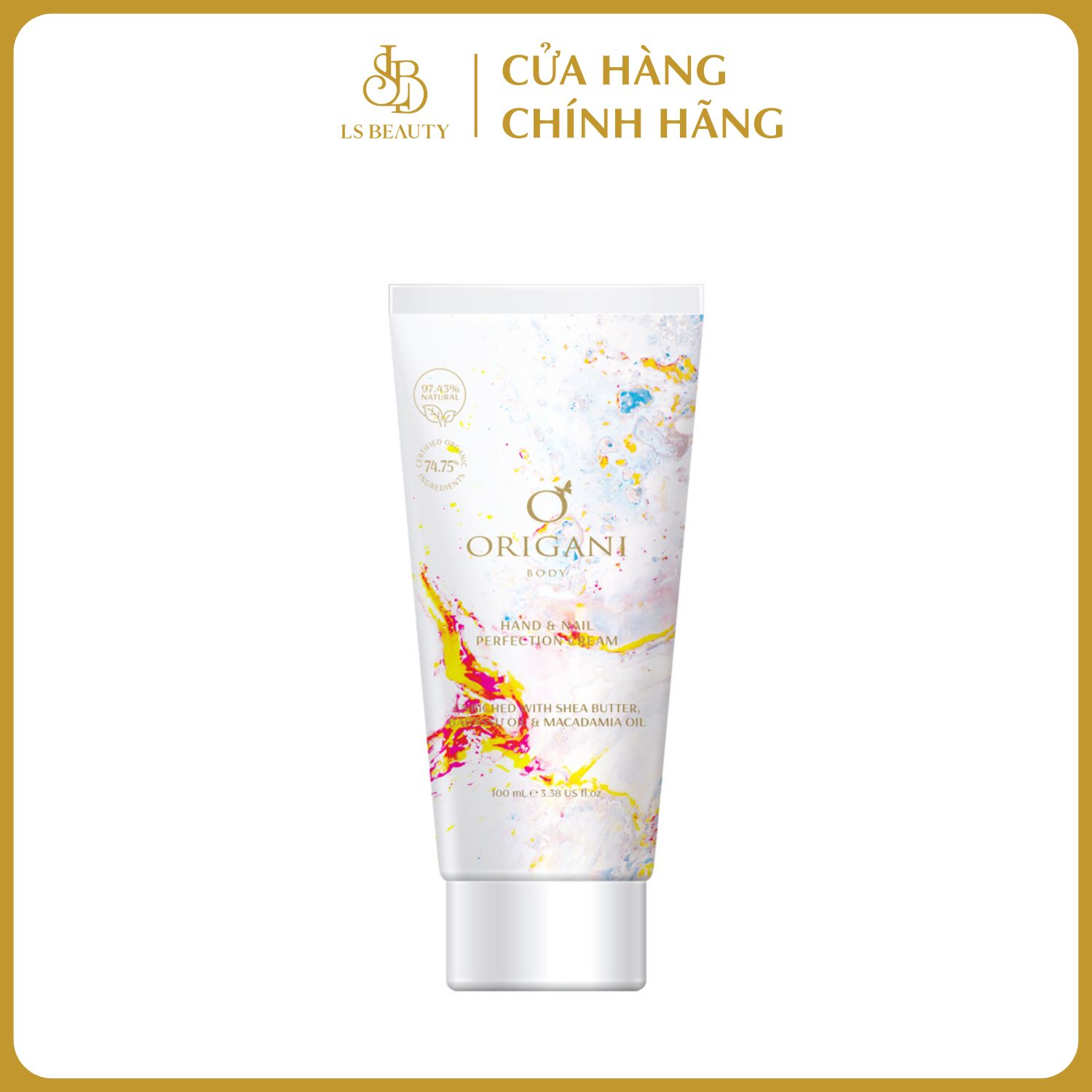 Kem dưỡng móng và da tay Thuần Chay Origani xuất xứ từ Úc - Body Hand & Nail Perfection Cream  (100 mL) - cung cấp dưỡng chất và độ ẩm cho da và móng