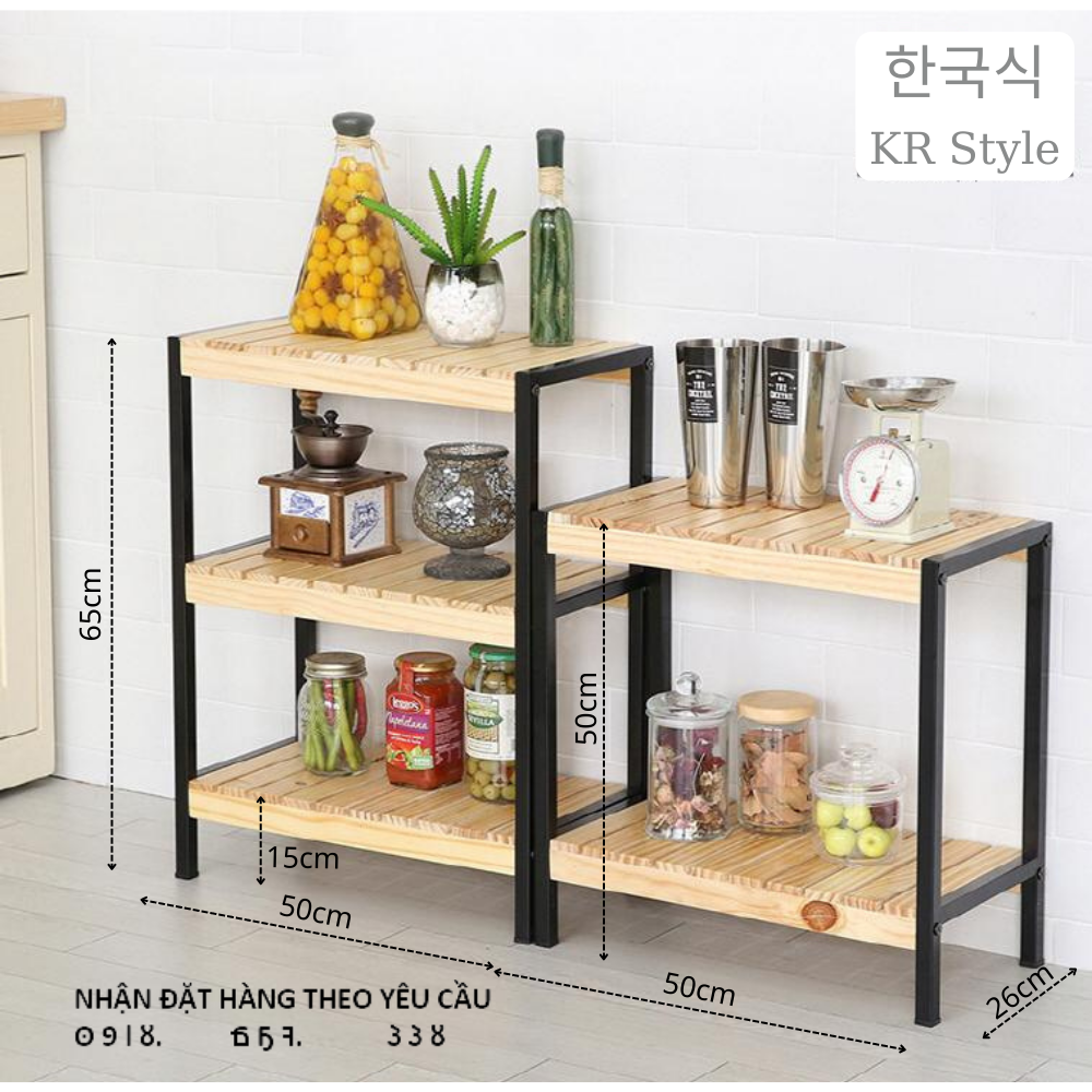 [Korean Style] Kệ đa năng Sắt Gỗ size M cỡ vừa màu ĐEN, phong cách Hàn Quốc. Kệ đa năng, tiện dụng, bày trí đẹp phù hợp không gian đơn giản, hiện đại và sang trọng. Kệ cao cấp, đạt tiêu chuẩn Hàn Quốc