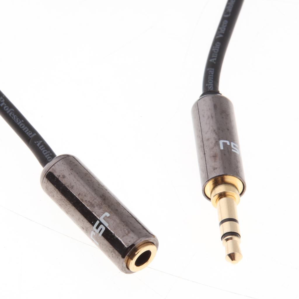 3.5mm Male to Female Auxiliary Stereo Audio Headphone Jack AUX Cable 0.5m