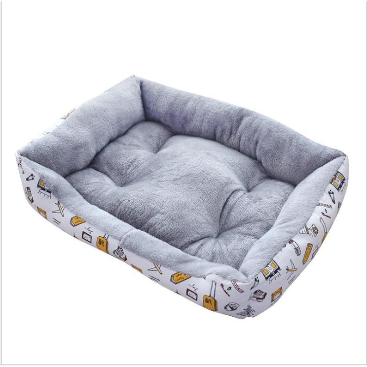 Đệm ngủ chó mèo, nệm ngủ hình chữ nhật dày ấm áp cho thú cưng chó mèo