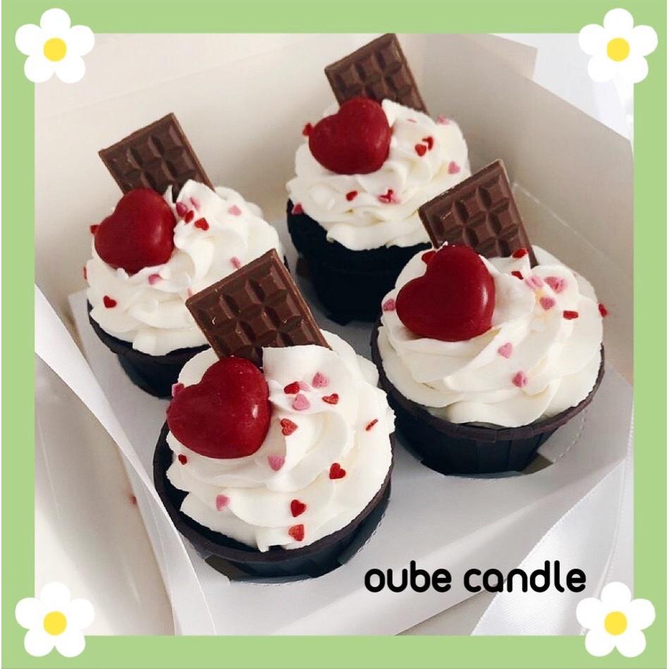 Nến Thơm Handmade Tinh Dầu Cao Cấp Tạo Hình CUPCAKE Không Khói Trang Trí Siêu Xinh | Oube Candle NT77