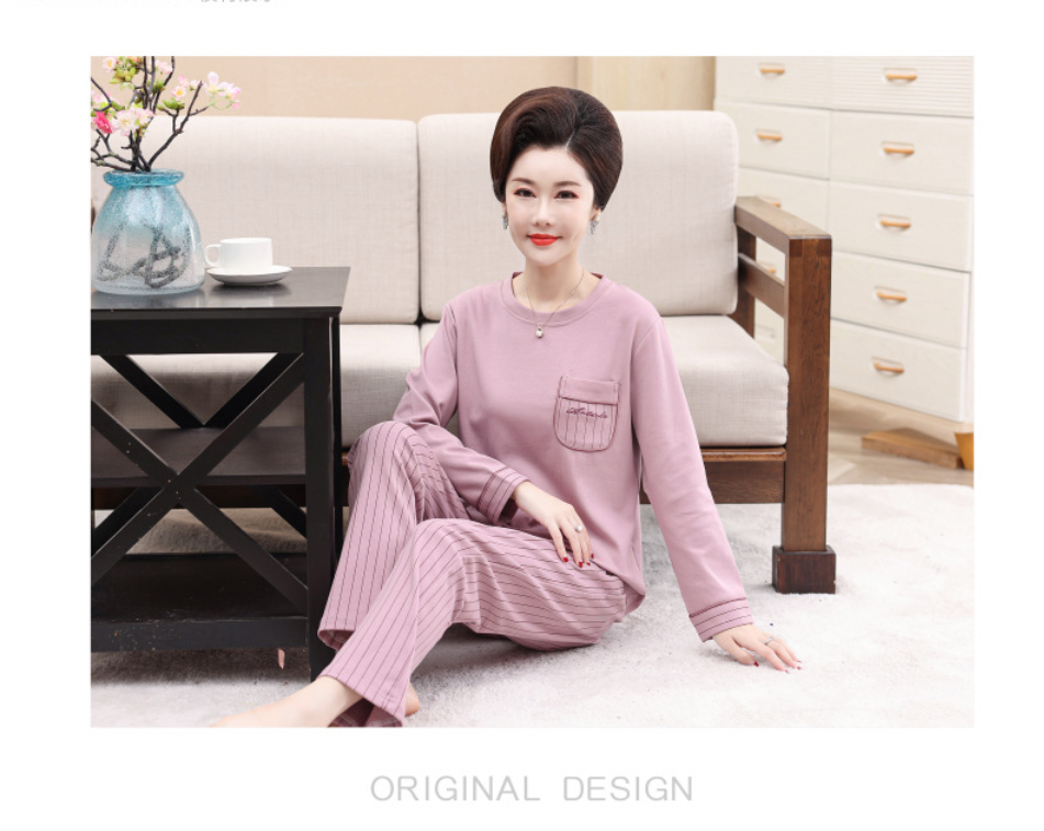 (HÀNG SẴN) Bộ Đồ Ngủ Pyjama Cotton Cho Mẹ AB04 - Hàng Quảng Châu Cao Cấp