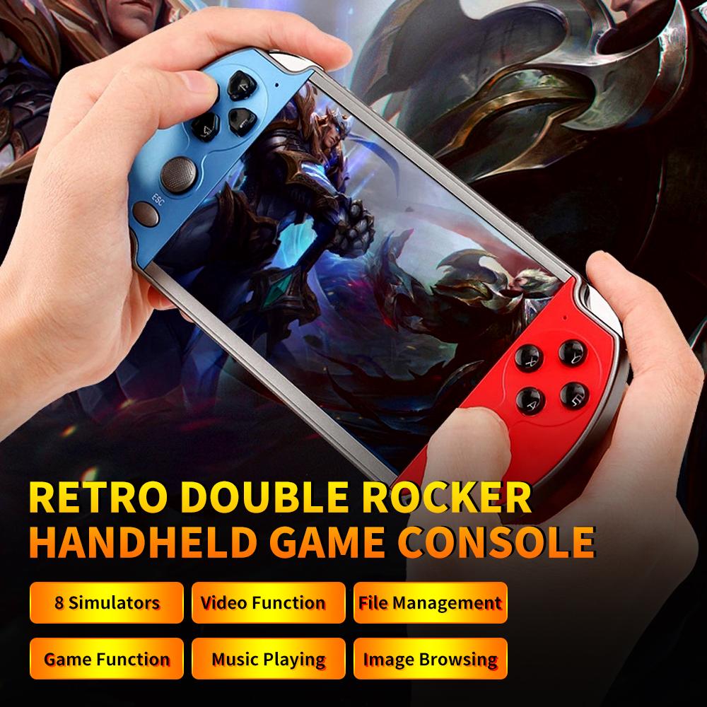 Máy chơi game cầm tay Retro Double Rocker với tám bộ mô phỏng Màn hình HD Hỗ trợ bộ nhớ 8G TF Đầu ra AV Mở rộng