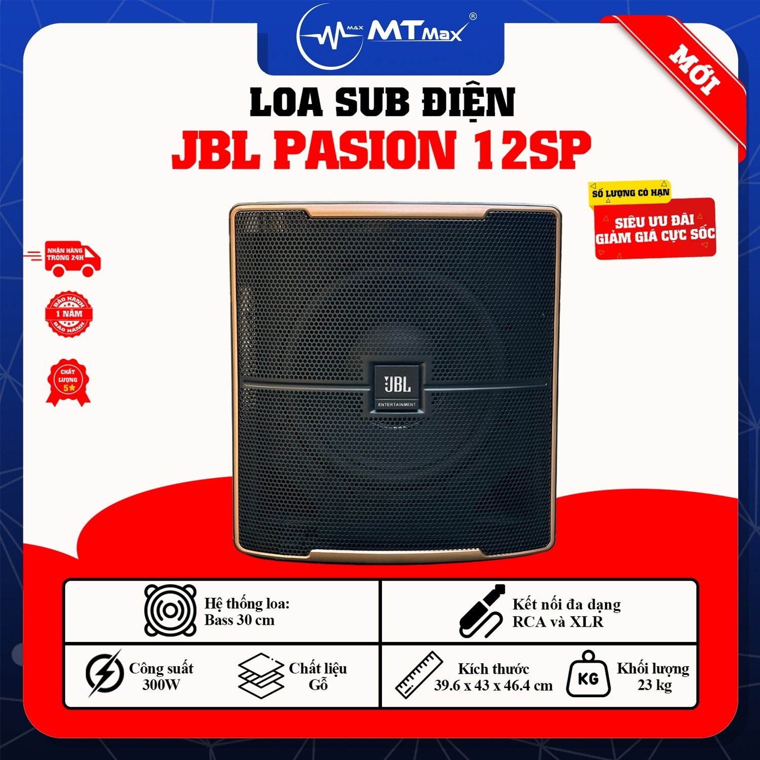 Loa Sub Điện Pasion 12SP - Loa Bass 30cm, Karaoke, Chơi Nhạc Siêu Đỉnh, Âm Thanh Chất Lượng Cao, Siêu Trầm Cực Phù Hợp Cho Dòng Nhạc EDM Sôi Động, Bảo Hành 12 Tháng. hàng chính hãng