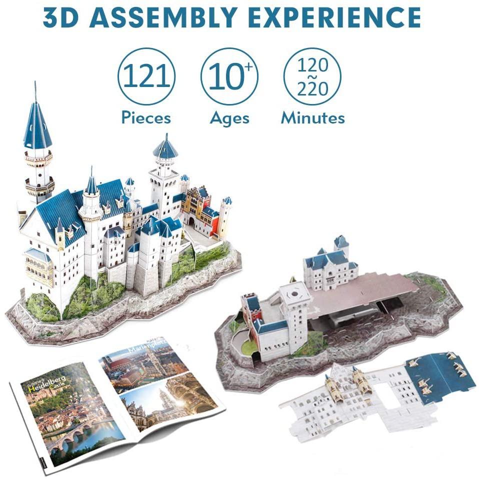 Mô hình giấy 3D - Lâu đài cổ tích Neuschwantein - Đức