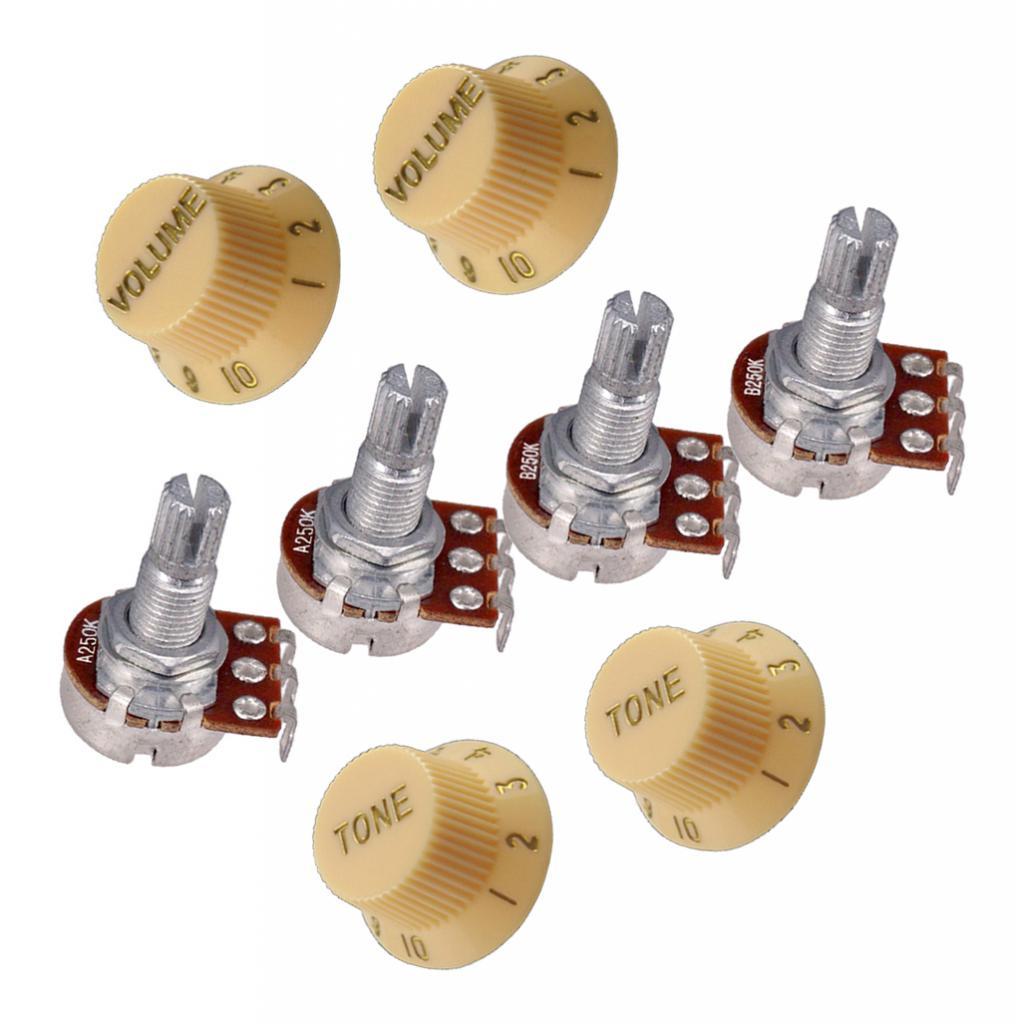 Baoblade Đàn Guitar Chiết Áp A250K B250K Tập Tông Núm Điều Khiển Phụ Kiện Phần