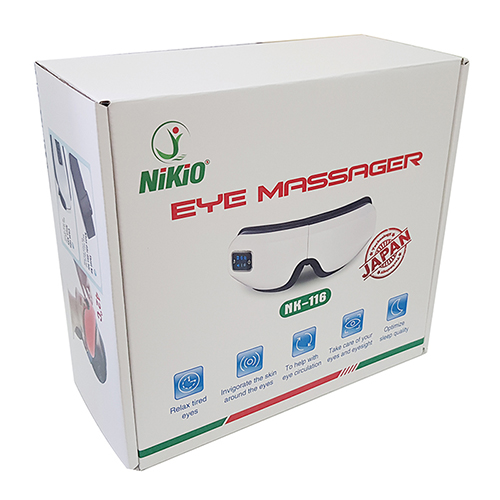 Máy Massage Mắt Nikio NK-116 - Công Nghệ Mát Xa Hiện Đại, Xoa Bóp Túi Khí, Rung Và Nhiệt Sưởi - Hỗ Trợ Giảm Mỏi Mắt, Cải Thiện Thị Lực - Tích Hợp Bluetooth Nghe Nhạc Thư Giãn, Giảm Stress Cải Thiện Giấc Ngủ