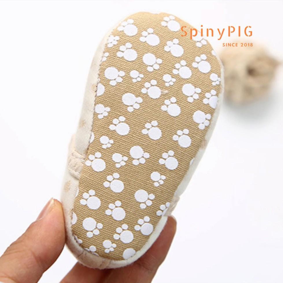 Giày tập đi cho bé 0-18 tháng tuổi chống trơn trượt ORGANIC cotton hữu cơ tự nhiên hàng siêu xinh
