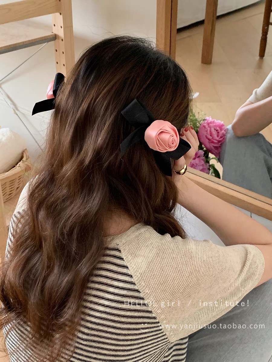 Kẹp tóc nơ hoa hồng nhiều mẫu