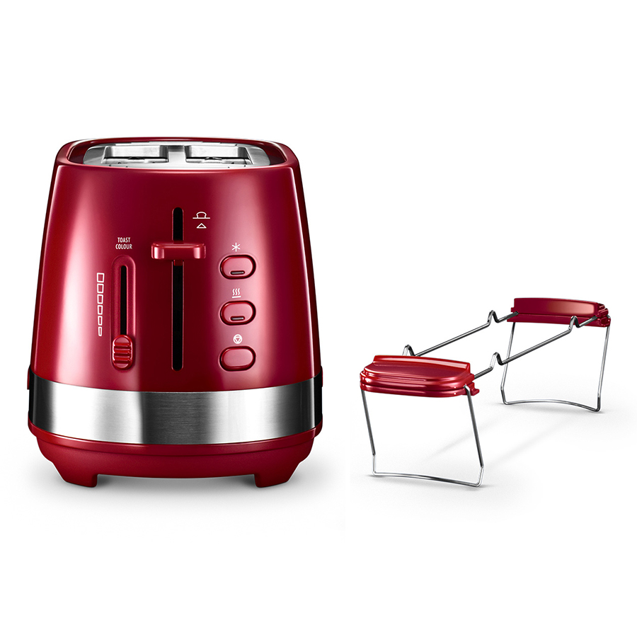 Máy Nướng Bánh Mì Delonghi CTLA2103.R (800W) - Đỏ - Hàng Chính Hãng