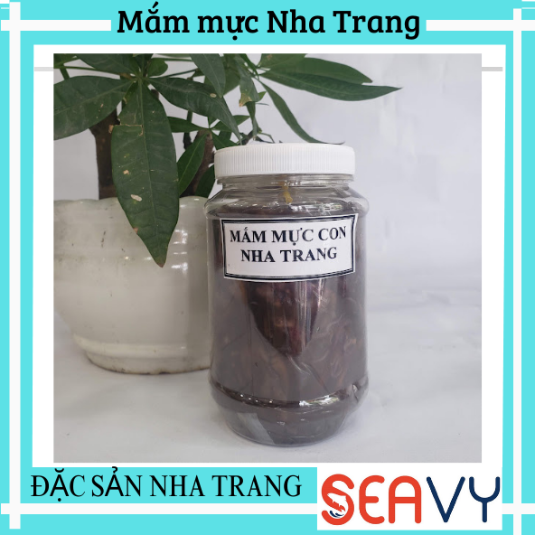 Đặc Sản Nha Trang - Mắm Mực Nha Trang Nguyên Con Hương Vị Tuyệt Vời , Seavy Hộp 500G