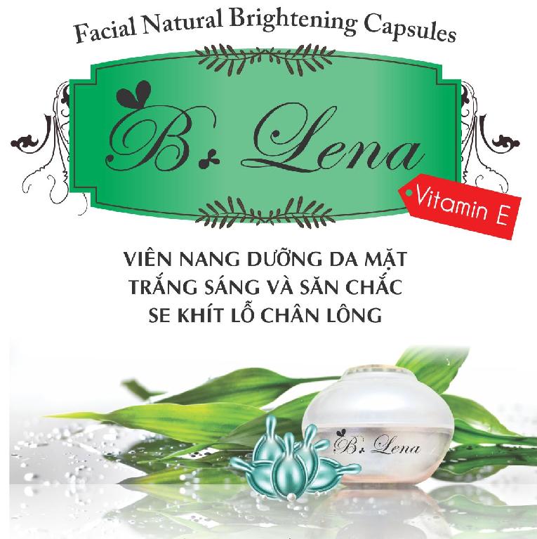 Hộp 40 viên nang dưỡng trắng sáng da, chống lão hóa, se khít lỗ chân lông  B. Lena Facial Natural Brighten Capsules