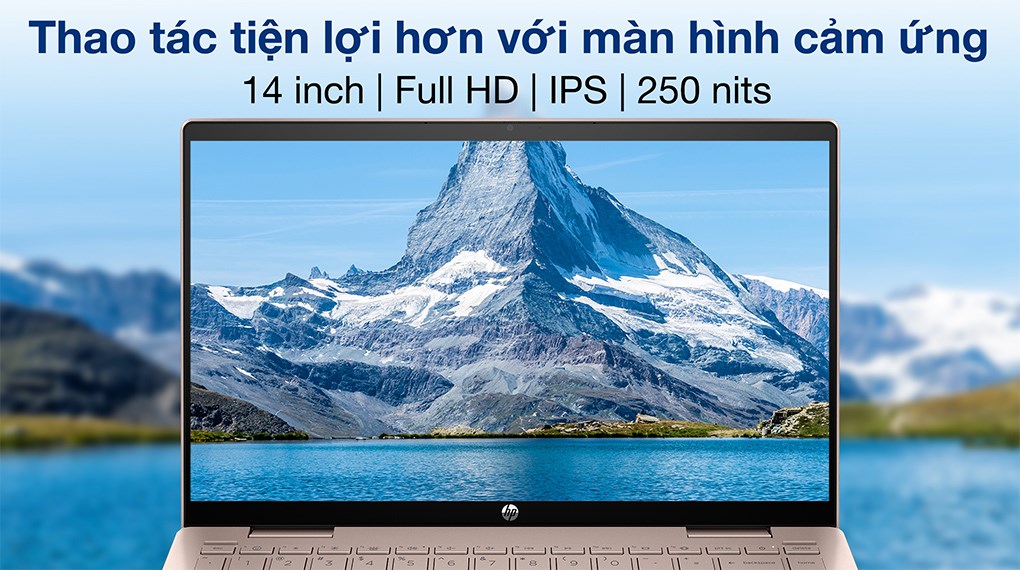 Laptop HP Pavilion X360 14 ek0055TU i7 1255U/16GB/512GB/14"F/Touch/Pen/Win11//Vàng - Hàng Chính hãng